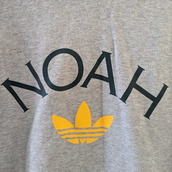NOAH NYC x Adidas Originals Mens S Gray/Green/Yellow Raglan Hoodie Varsity Style - Picture 3 of 10